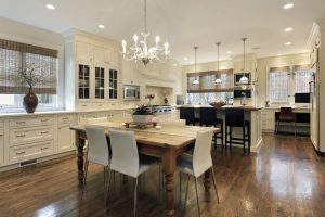 white oak flooring and cabinetry